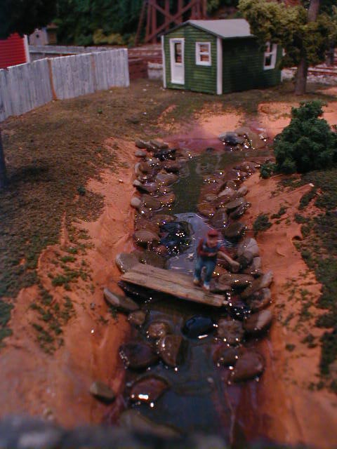 Enviro tex water in ho scale brook