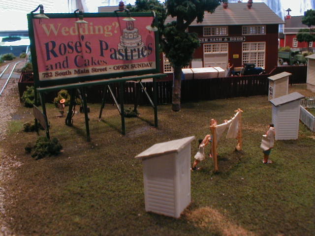 3 outhouses from City Classics Row Houses kit