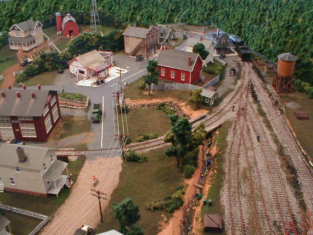 1930 american railroad and small town